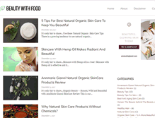 Tablet Screenshot of beautywithfood.com